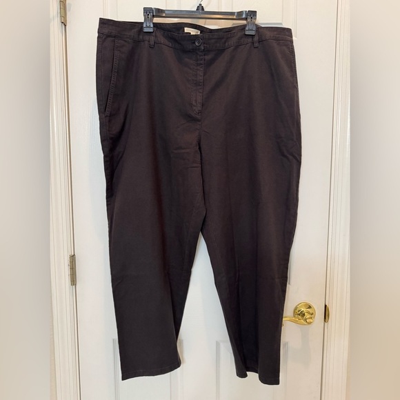 NWT Eileen Fisher Black High Waisted Cotton Hemp Tapered Ankle Pant Size 22 - Picture 3 of 11